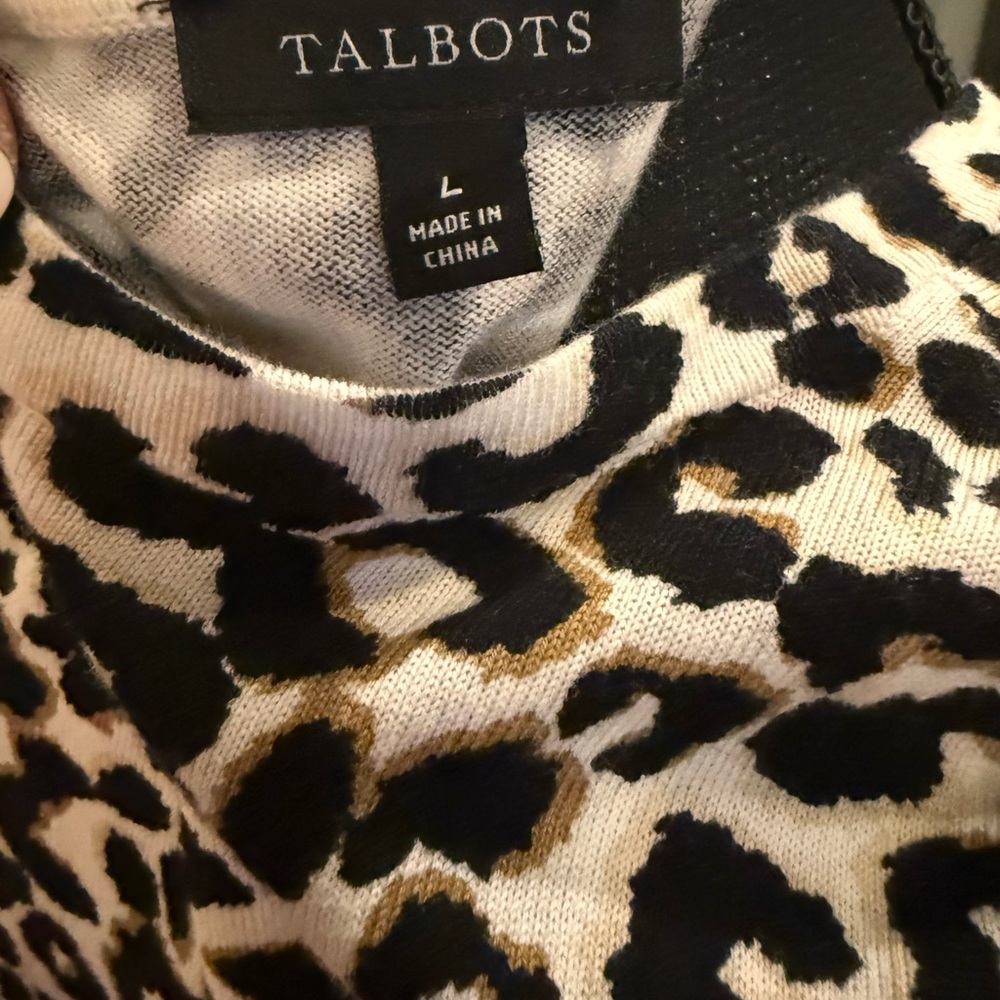 Talbots Leopard Print Women's Sweater - Picture 4 of 6